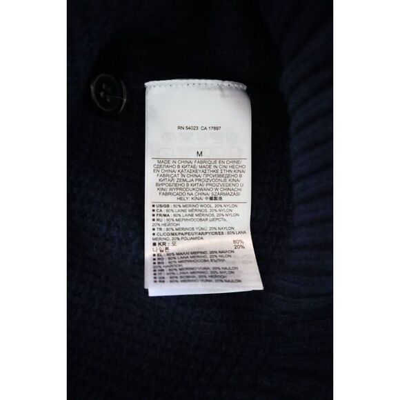 Banana Republic Men's Sz M True Navy Heritage Four Pocket Sweater Jacket - Picture 4 of 7